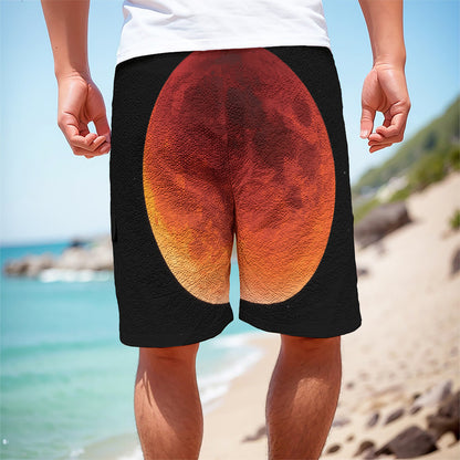 Total Lunar Eclipse Print Men's Cargo Shorts