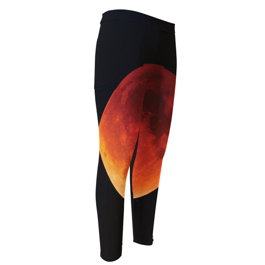 Total Lunar Eclipse Print Men's Compression Pants