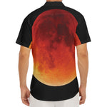 Total Lunar Eclipse Print Men's Deep V-Neck Shirt