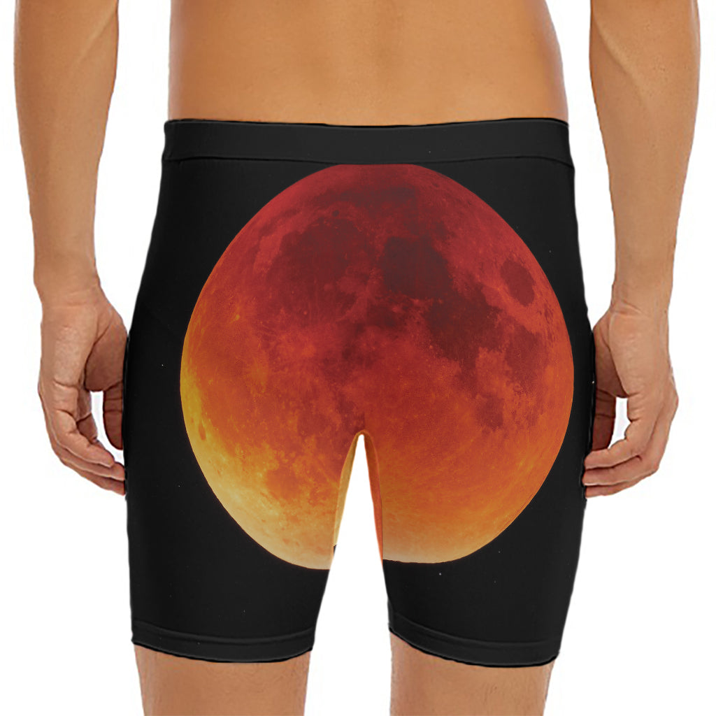 Total Lunar Eclipse Print Men's Long Boxer Briefs