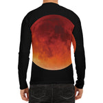 Total Lunar Eclipse Print Men's Long Sleeve Rash Guard
