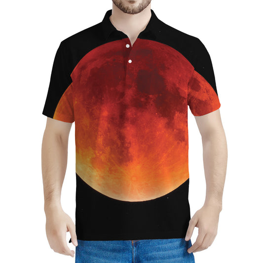 Total Lunar Eclipse Print Men's Polo Shirt
