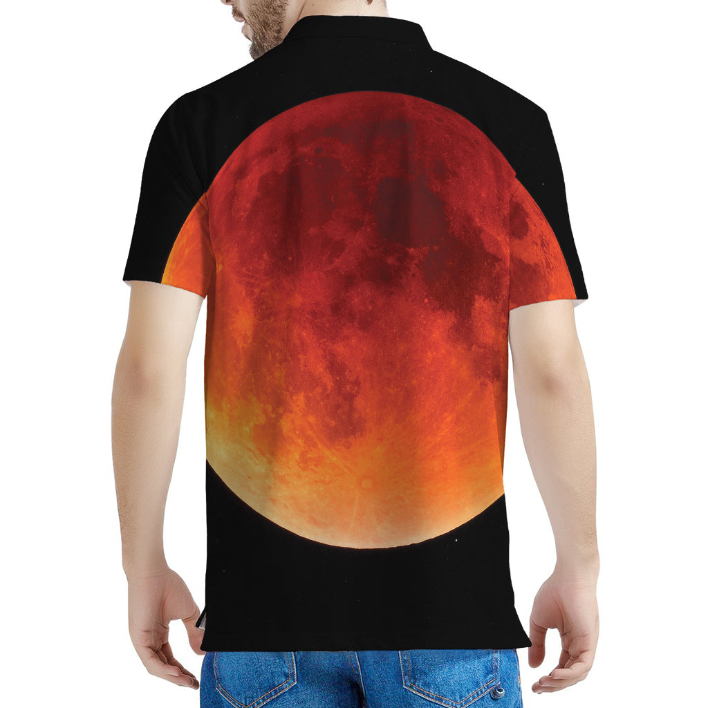 Total Lunar Eclipse Print Men's Polo Shirt