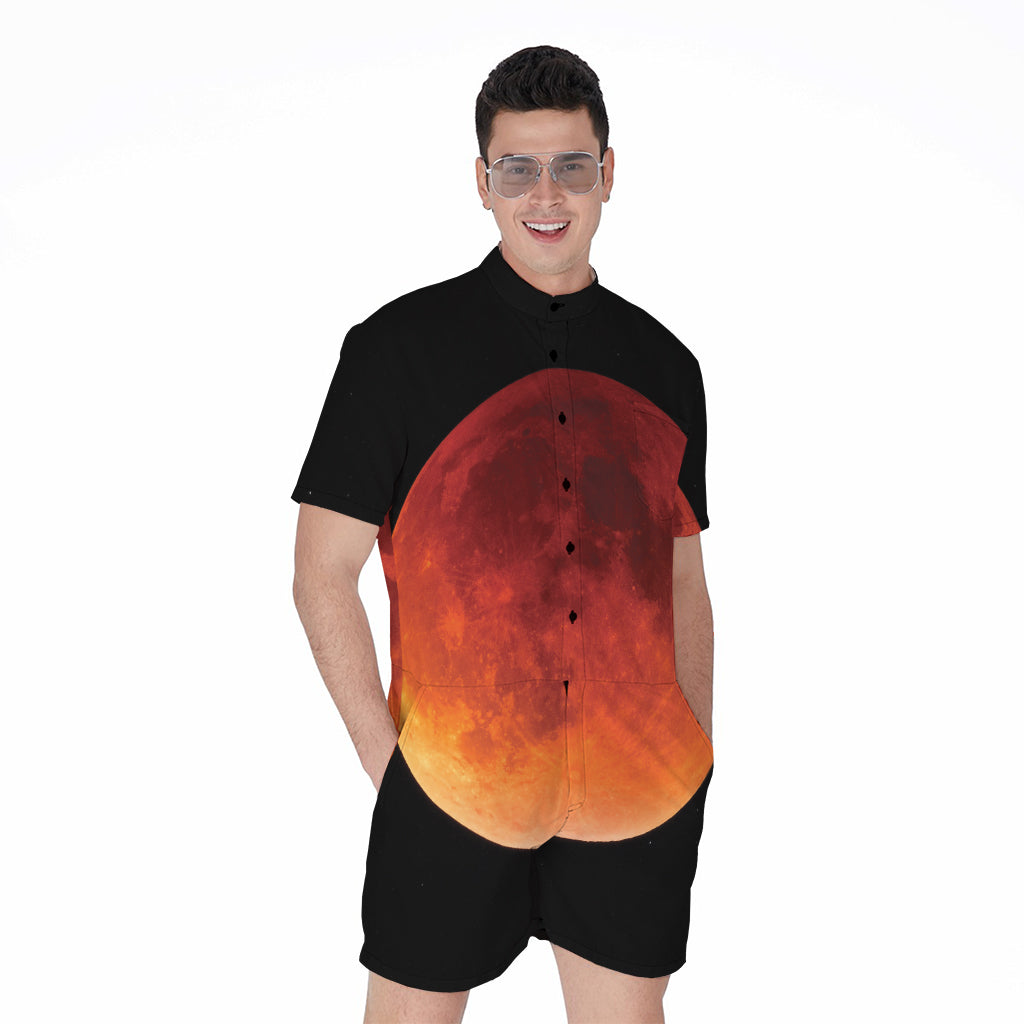 Total Lunar Eclipse Print Men's Rompers