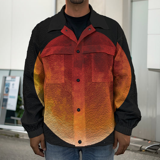 Total Lunar Eclipse Print Men's Shirt Jacket