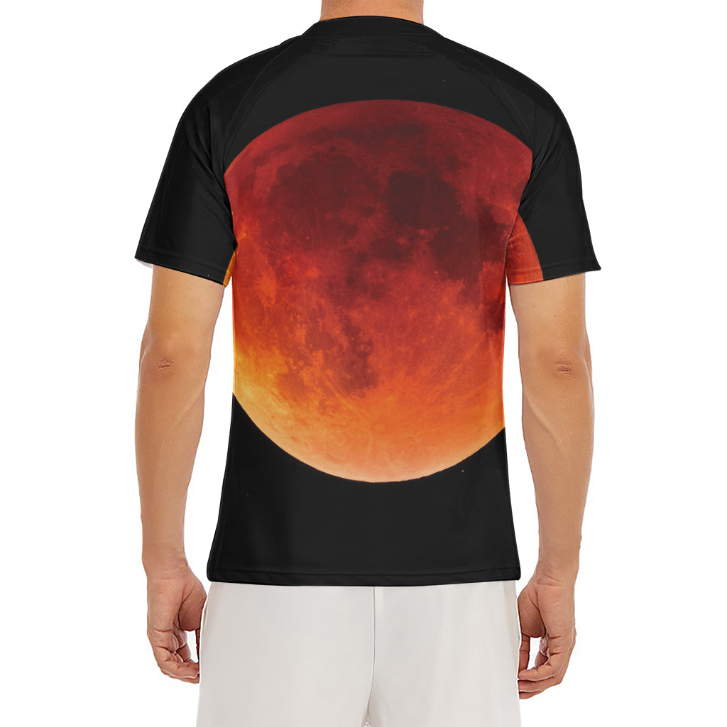 Total Lunar Eclipse Print Men's Short Sleeve Rash Guard