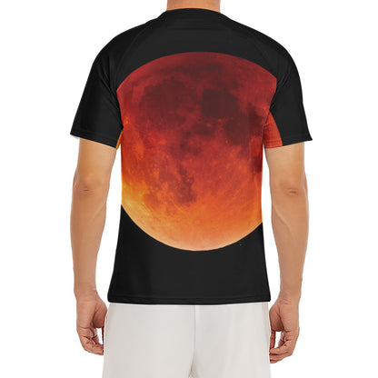 Total Lunar Eclipse Print Men's Short Sleeve Rash Guard