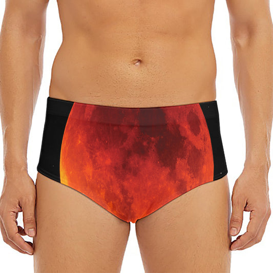 Total Lunar Eclipse Print Men's Triangle Swim Briefs