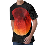 Total Lunar Eclipse Print Men's Velvet T-Shirt