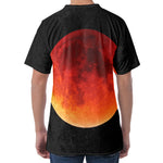 Total Lunar Eclipse Print Men's Velvet T-Shirt