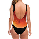 Total Lunar Eclipse Print One Piece Swimsuit