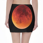 Total Lunar Eclipse Print Pencil Mini Skirt