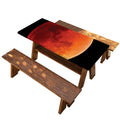 Total Lunar Eclipse Print Picnic Table Cover