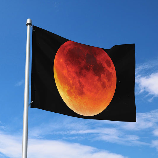 Total Lunar Eclipse Print Polyester Flag