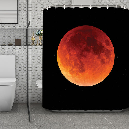 Total Lunar Eclipse Print Polyester Shower Curtain