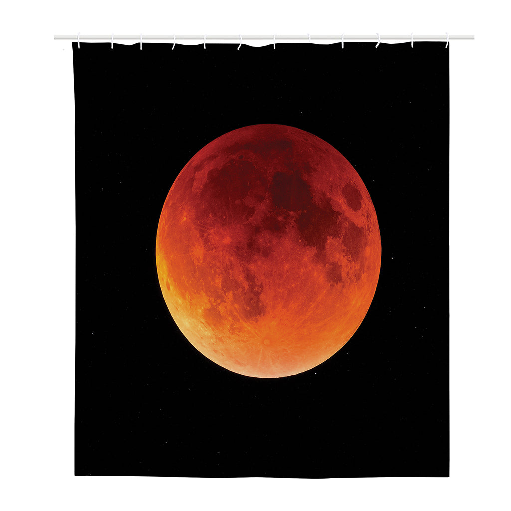Total Lunar Eclipse Print Polyester Shower Curtain