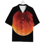 Total Lunar Eclipse Print Rayon Hawaiian Shirt