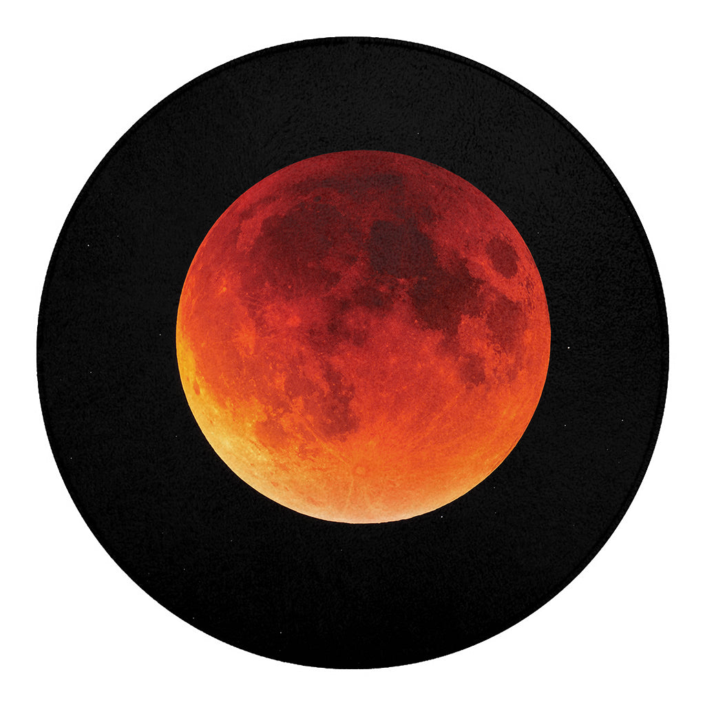 Total Lunar Eclipse Print Round Blanket