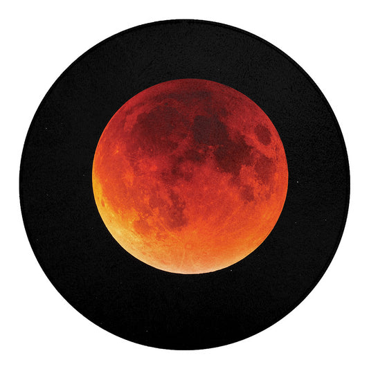 Total Lunar Eclipse Print Round Blanket