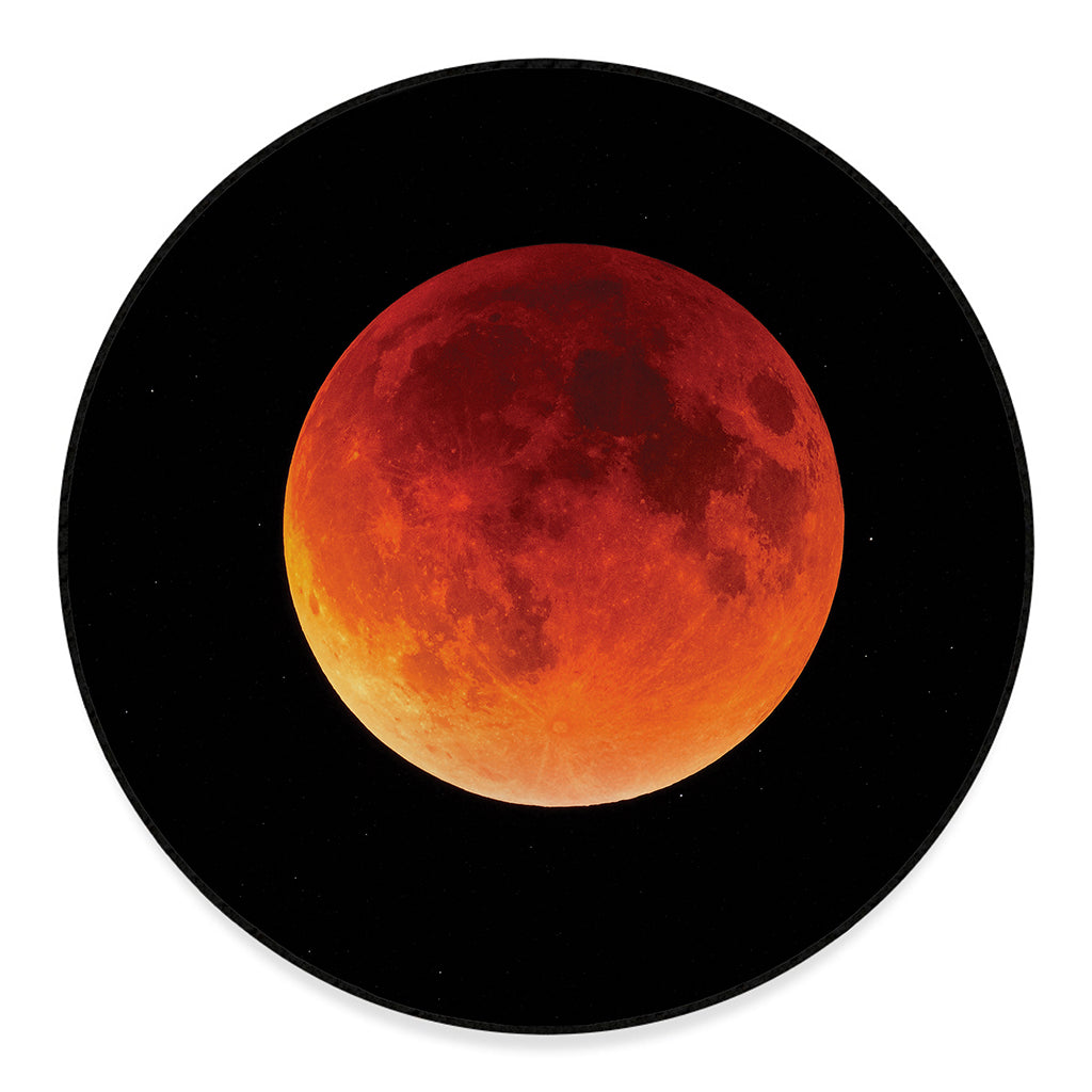 Total Lunar Eclipse Print Round Floor Mat