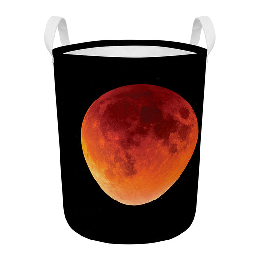 Total Lunar Eclipse Print Round Laundry Basket