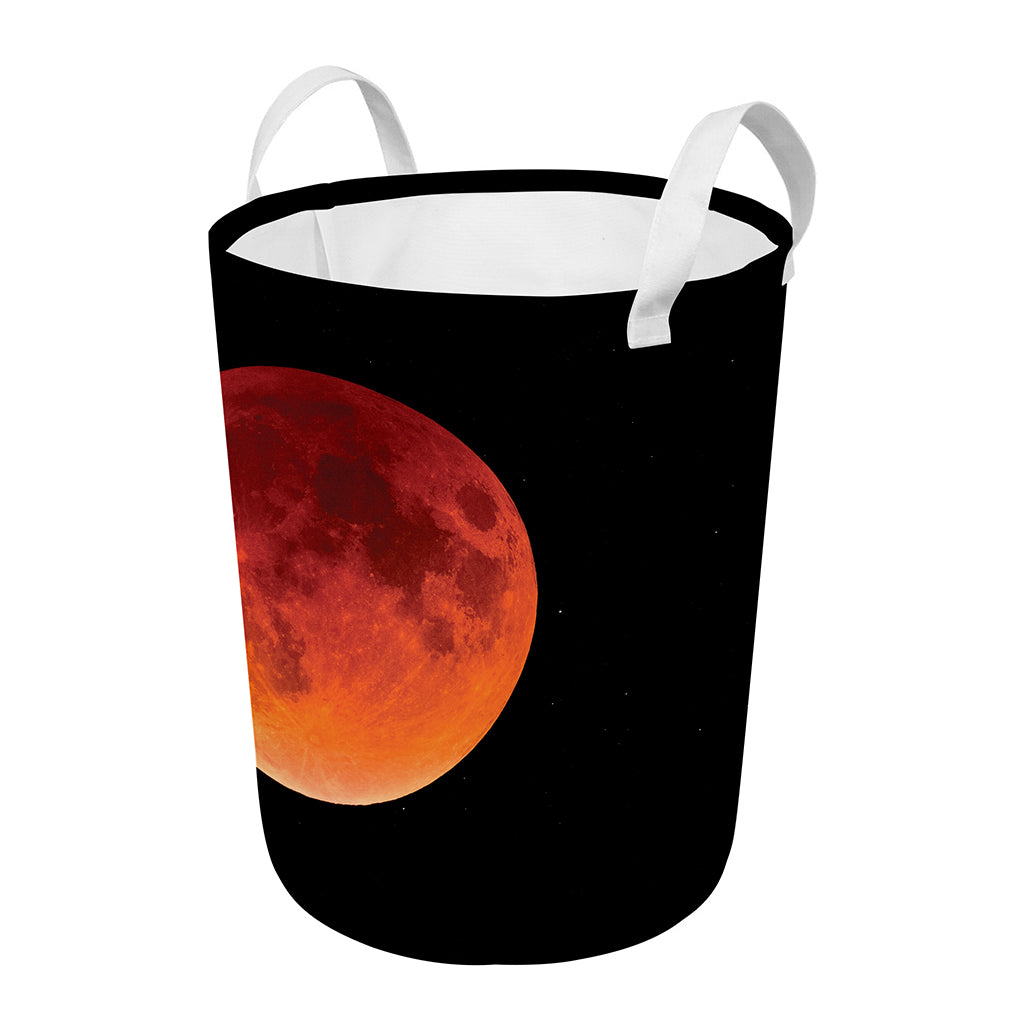 Total Lunar Eclipse Print Round Laundry Basket