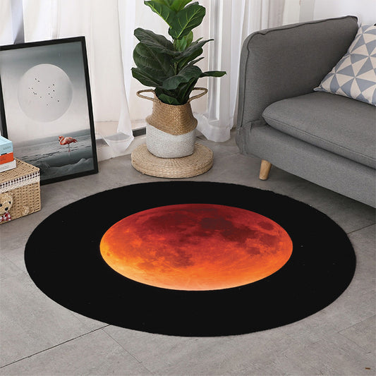 Total Lunar Eclipse Print Round Rug