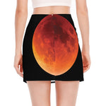 Total Lunar Eclipse Print Side Slit Mini Skirt