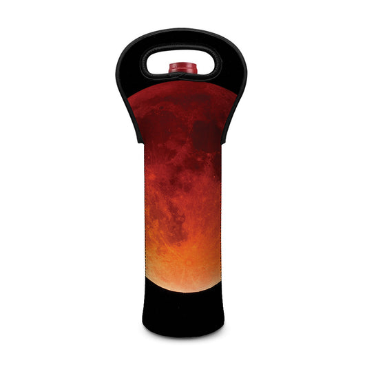 Total Lunar Eclipse Print Single Neoprene Wine Tote