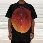 Total Lunar Eclipse Print Textured Short Sleeve Shirt