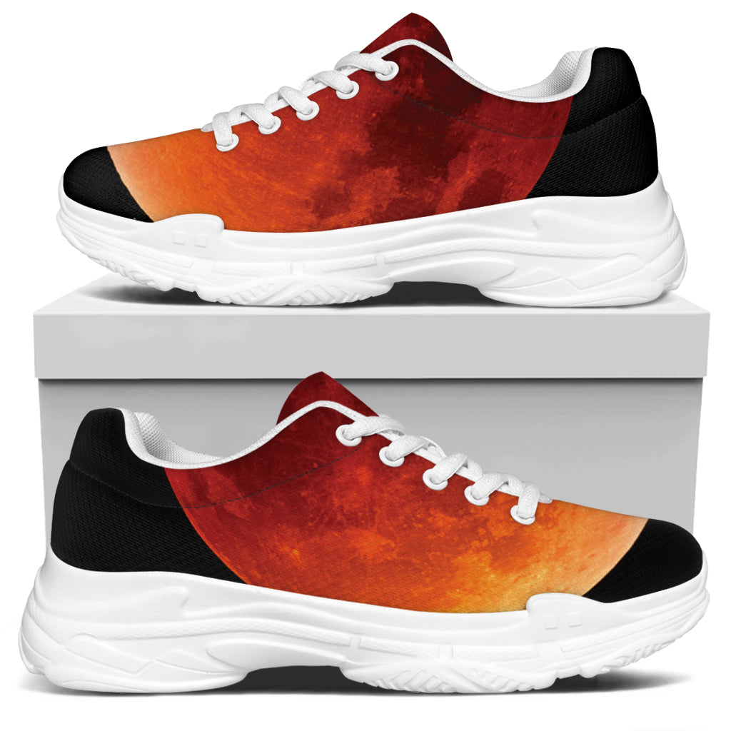 Total Lunar Eclipse Print White Chunky Shoes