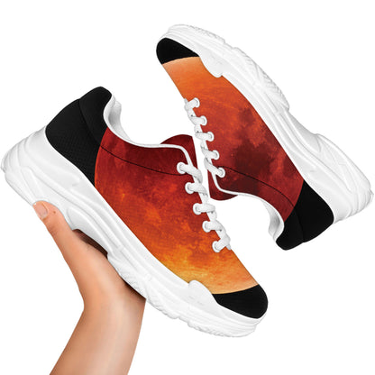 Total Lunar Eclipse Print White Chunky Shoes