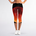 Total Lunar Eclipse Print Women's Capri Leggings