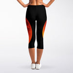 Total Lunar Eclipse Print Women's Capri Leggings