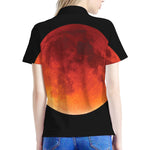 Total Lunar Eclipse Print Women's Polo Shirt