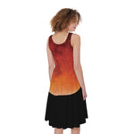 Total Lunar Eclipse Print Women's Sleeveless Dress