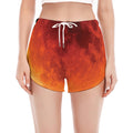 Total Lunar Eclipse Print Women's Split Running Shorts