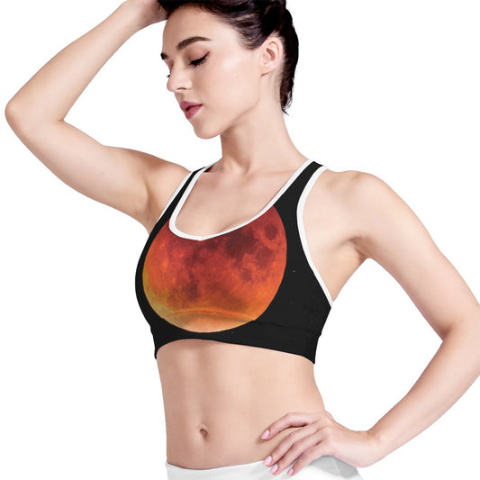 Total Lunar Eclipse Print Women's Sports Bra