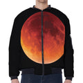 Total Lunar Eclipse Print Zip Sleeve Bomber Jacket