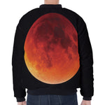 Total Lunar Eclipse Print Zip Sleeve Bomber Jacket