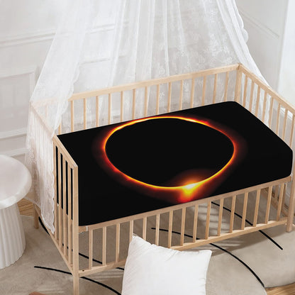 Total Solar Eclipse Print Baby Crib Sheet