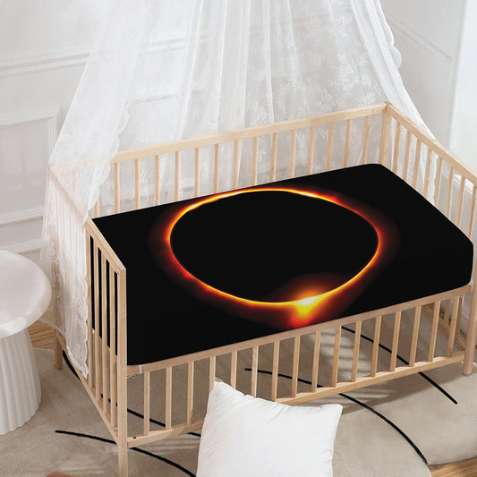Total Solar Eclipse Print Baby Crib Sheet