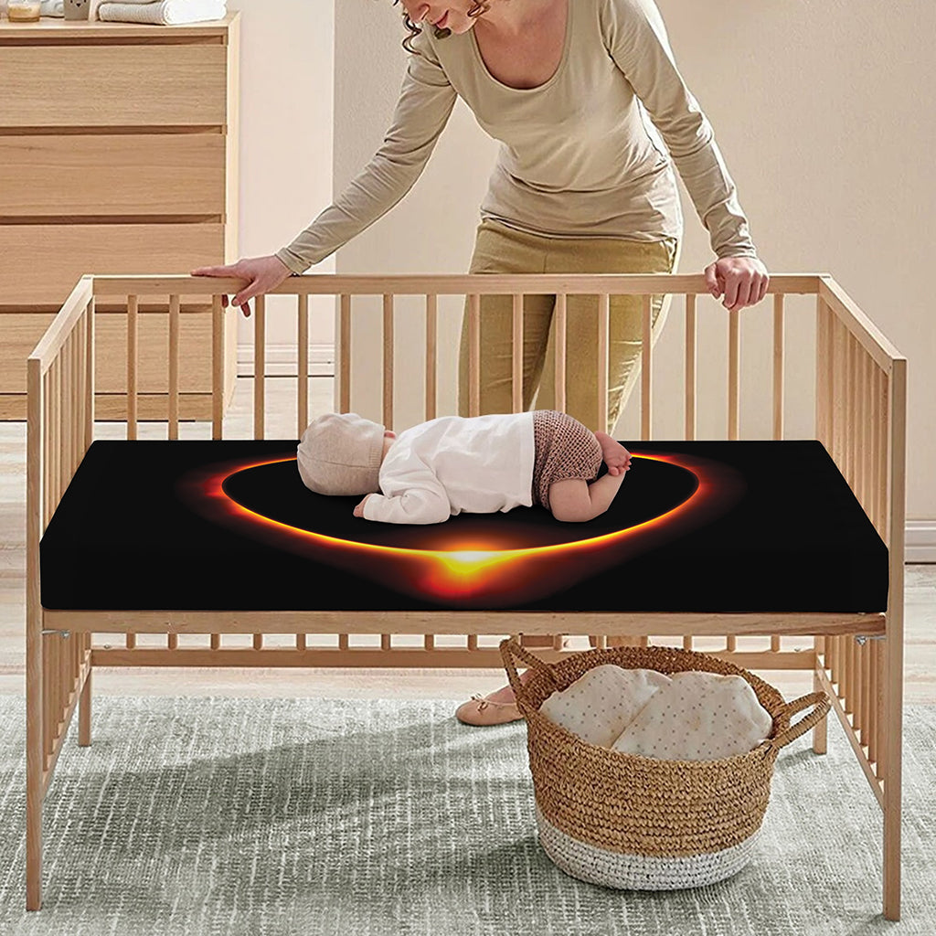 Total Solar Eclipse Print Baby Crib Sheet