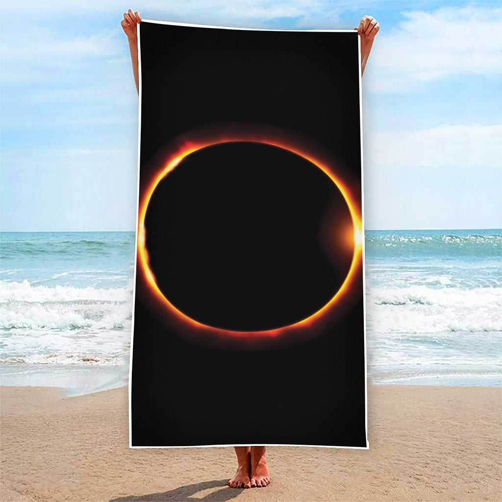 Total Solar Eclipse Print Beach Towel