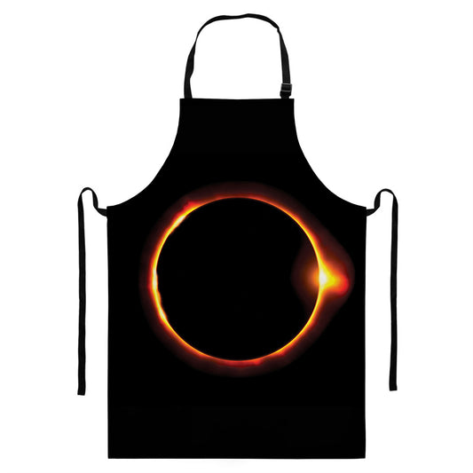 Total Solar Eclipse Print Bib Apron With Pocket