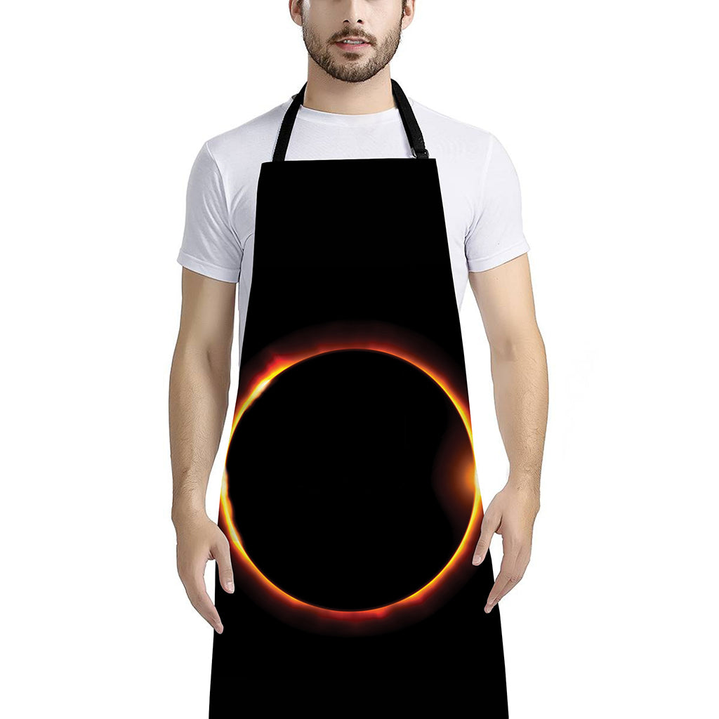 Total Solar Eclipse Print Bib Apron With Pocket