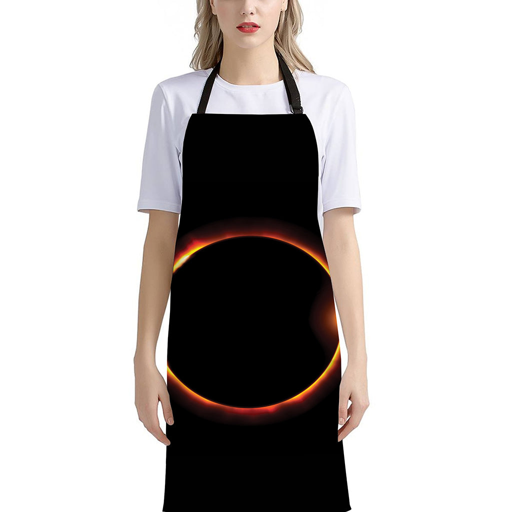Total Solar Eclipse Print Bib Apron With Pocket