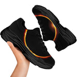 Total Solar Eclipse Print Black Chunky Shoes