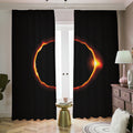 Total Solar Eclipse Print Dimout Pencil Pleat Curtains