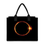 Total Solar Eclipse Print Canvas Tote Bag